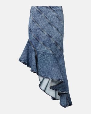 Alaïa Alaϊa Spiral Skirt - Blue