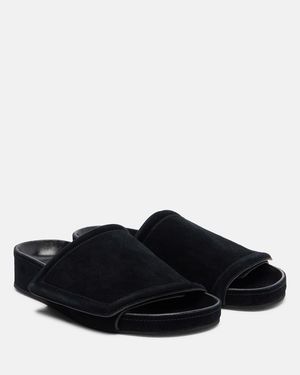 Phoebe Philo Suede Slides - Black