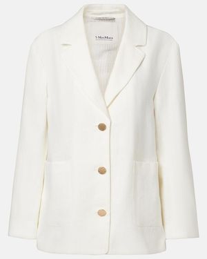 Max Mara Carlotta Linen Blazer - White
