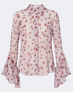 Markarian Wilma Floral Chiffon Shirt - Pink