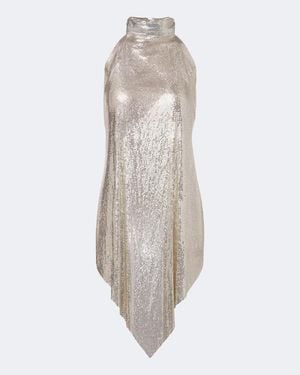 Stella McCartney Asymmetric Open-Back Chainmail Top - White