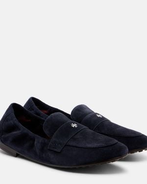 Tory Burch Loafers Aus Veloursleder - Blau
