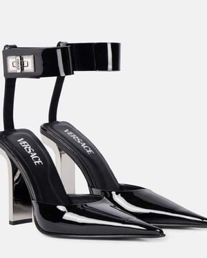 Versace Pumps Aus Lackleder - Schwarz