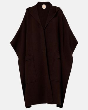 Jardin Des Orangers Hooded Wool And Cashmere Cape - Black