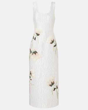 Jonathan Simkhai Lilibeth Embellished Jacquard Cocktail Dress - White