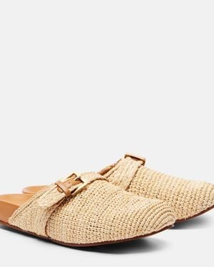Robert Clergerie Slippers Quinta Aus Raffiabast - Natur