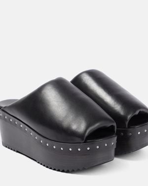 Rick Owens Platform Clog Mules - Black
