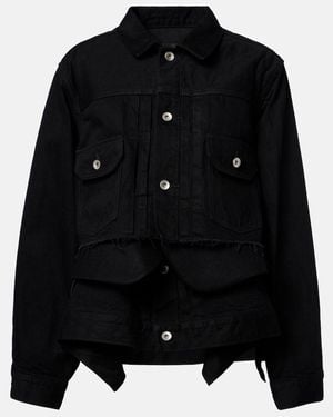 Sacai Layered Denim Jacket - Black