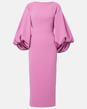ROKSANDA Garance Balloon-Sleeve Crepe Gown - Pink
