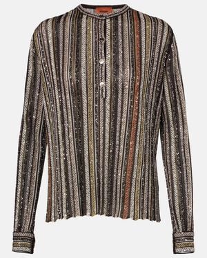 Missoni Striped Blouse - Black