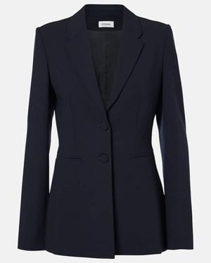 FFORME Bennet Wool-Blend Crepe Blazer - Blue