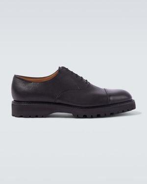 John Lobb Leather Oxford Shoes - Black