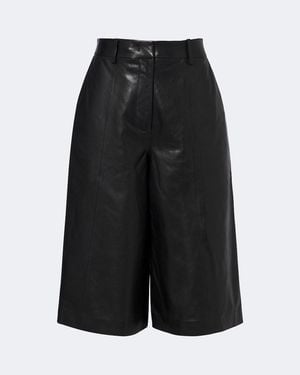 JOSEPH Bermudashorts Asia Aus Leder - Schwarz