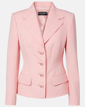 Dolce & Gabbana Wool-Blend Jacket - Pink