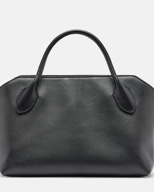 The Row Bolso Terrasse Medium De Piel - Negro