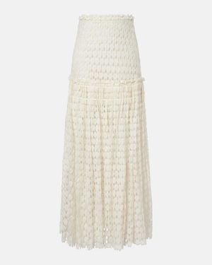 Ulla Johnson Aris Cotton-Blend Lace Maxi Skirt - White