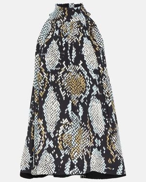 Proenza Schouler Printed High-Neck Top - White