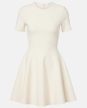 McQueen Asymmetric Knitted Minidress - Natural