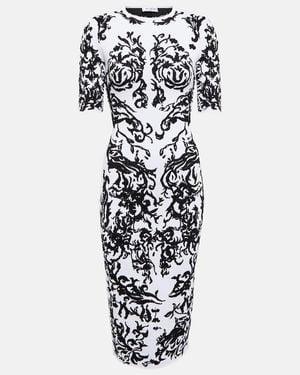 Alaïa Alaia Printed Midi Dress - White