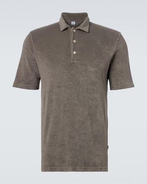 Fedeli Mondial Cotton Terry Polo Shirt - Grey