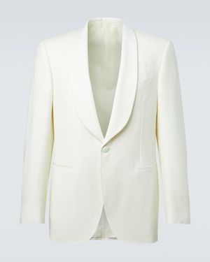 Canali Wool Suit Jacket - White