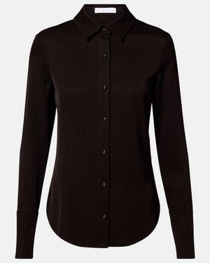 Proenza Schouler Label Maddi Twill Shirt - Black