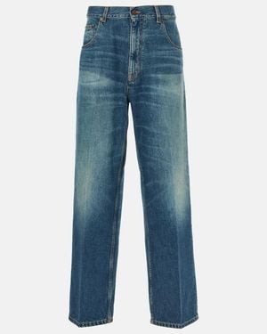 Victoria Beckham Low-Rise Straight Jeans - Blue