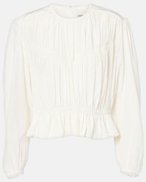 Isabel Marant Gelina Crepe De Chine Blouse - White