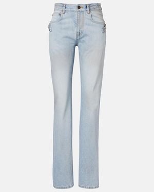 Balenciaga City Low-Rise Straight Jeans - Blue