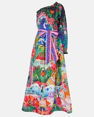 CAMILLA One Shoulder Cotton Maxi Dress - White