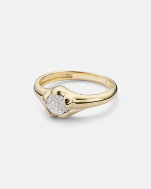 STONE AND STRAND Crosby 10Kt Ring With Diamonds - White
