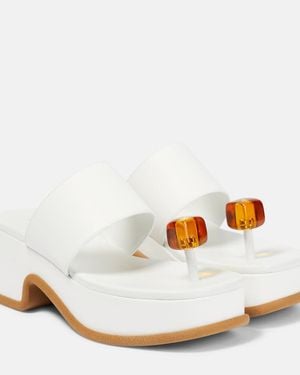 Dries Van Noten Leather Sandals - White