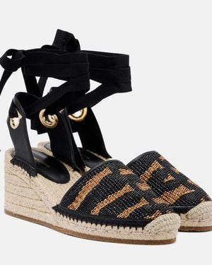 Ferragamo Espadrillas Con Zeppa - Nero