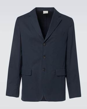 Dries Van Noten Cotton-Blend Blazer - Blue