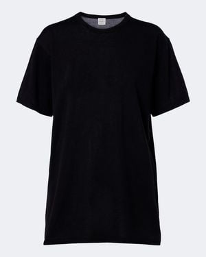 TOTEME Knitted T-Shirt - Black