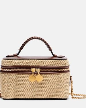Stella McCartney Falabella Mini Raffia Tote Bag - Metallic