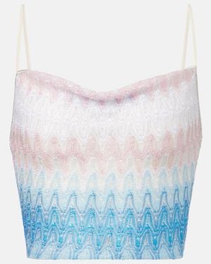 Missoni Wave Cropped Top - Blue