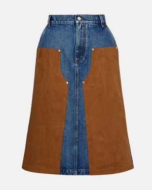 Stella McCartney Denim Midi Skirt - Blue