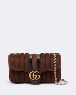 Gucci Jetset Gg Marmont Small Shoulder Bag - Brown