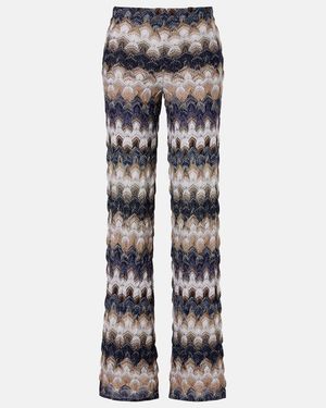 Missoni Lame Wide-Leg Trousers - Grey