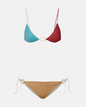 Oséree Lumiere Colorblocked Bikini - White