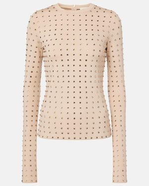 Sportmax Negus Embellished Top - Natural