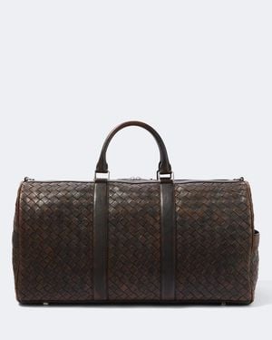 Bottega Veneta Bolso De Viaje Cabin De Piel Intrecciato - Negro