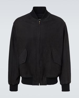 A.PRESSE Suede Blouson Jacket - Black