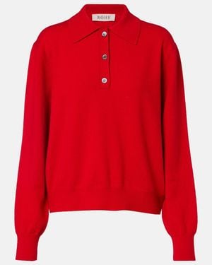 Rohe Pullover Aus Wolle Und Kaschmir - Rot