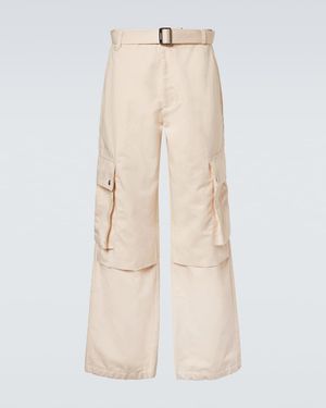 Jacquemus Le Cargo Cotton And Linen Cargo Trousers - Natural