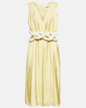 Jil Sander Jumpsuit Aus Satin - Gelb