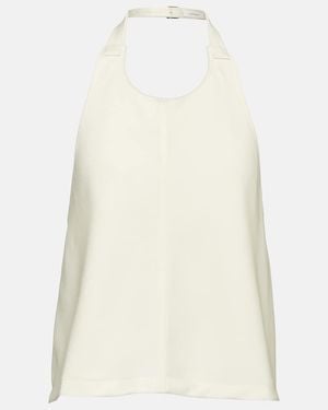 Wardrobe NYC Halterneck Wool Top - White