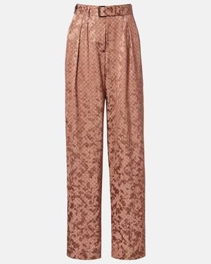 Dries Van Noten Belted Printed Wide-Leg Pants - Multicolor