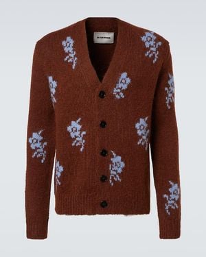 Jil Sander Cardigan Aus Einem Alpakawollgemisch - Braun